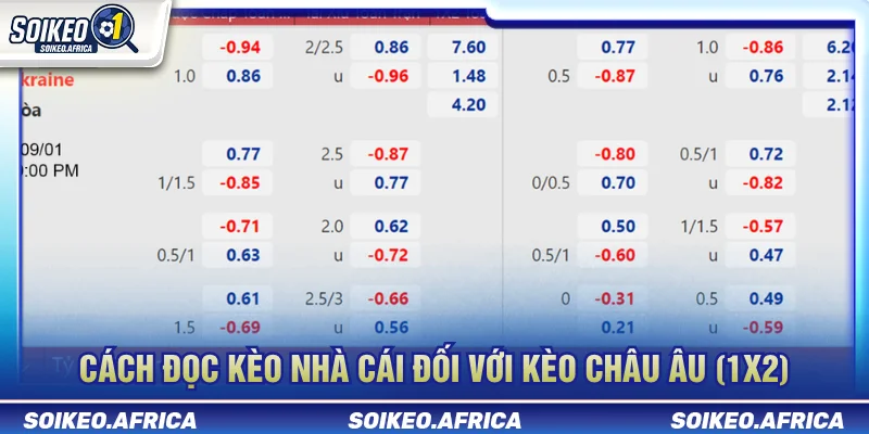 Cách đọc kèo nhà cái châu Âu